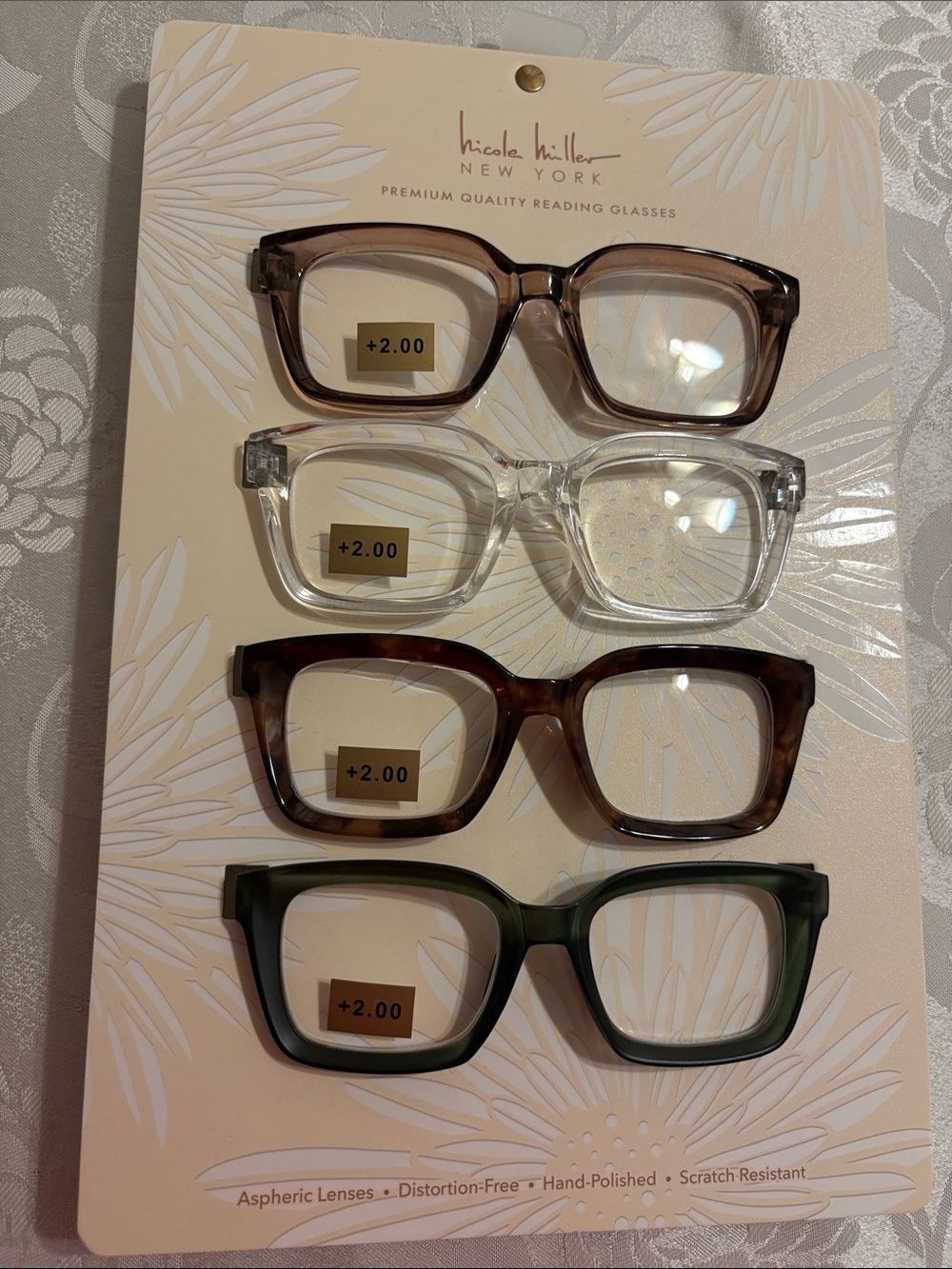 Nicole Miller New York 4 pack Reading Glasses Brand New